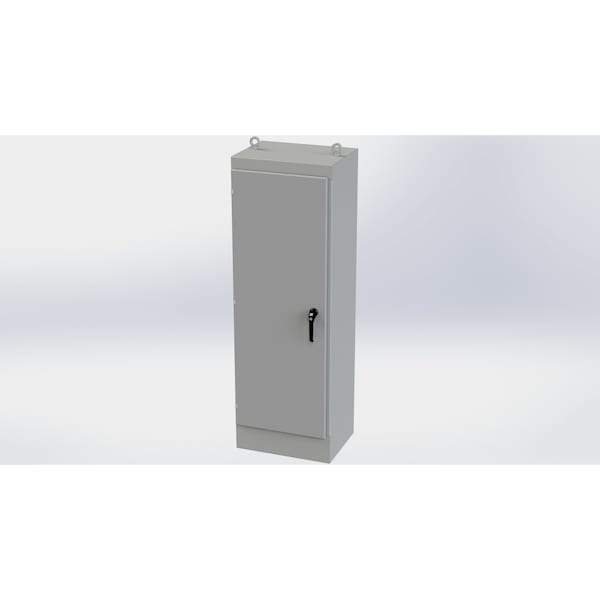 Saginaw Control & Engineering 3 Point Latch with Padlock/Keylock Handle Electrical Enclosures, 72 in H, 18 in D, 24 in W SCE-72EL2418FS - main